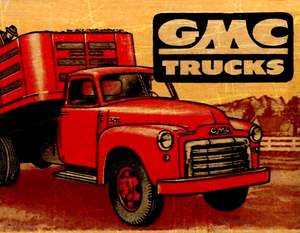vintage gmc truck art