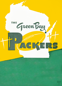 Vintage Fifties Green Bay Packers Art