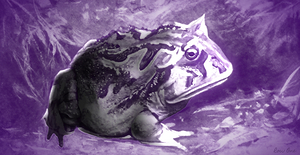 Vintage Horned Frog Art