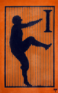 Vintage Illinois Football Punter Art