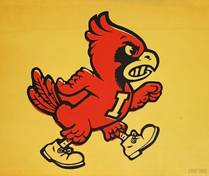 Vintage Iowa State Cy Cardinal Art