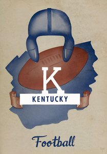 Vintage Kentucky Wildcats Football Art