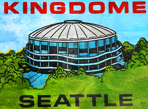 Retro Seattle Kingdome Art