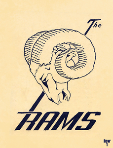 Vintage Forties LA Rams Art
