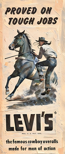 Vintage Levis Jeans Ad Remix Art