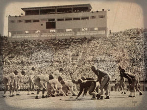 Vintage Lewis Field Oklahoma AM Football Art