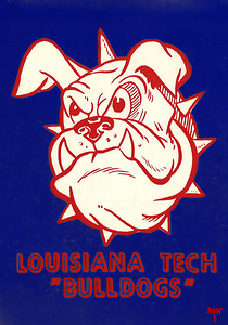 Vintage 1950s Louisiana Tech Bulldogs Art