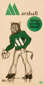 Retro Marshall Basketball Art