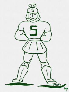 Vintage Michigan State Spartan Art