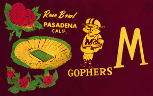 1962 Minnesota Football Rose Bowl Art