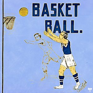 Vintage North Carolina Tar Heels Basketball Art