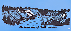 Vintage North Carolina Kenan Stadium Football Art