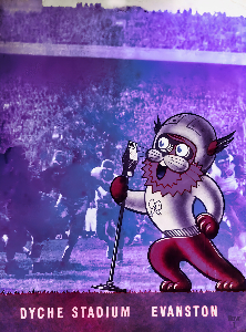 Vintage Northwestern Football Art