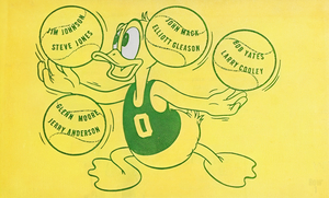1963 Oregon Ducks Basketball Cartoon