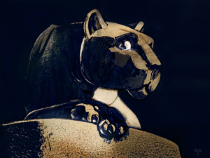 Vintage Penn State Nittany Lion Shrine Art
