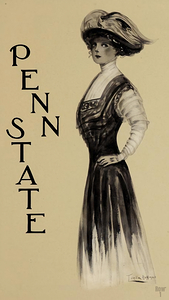 Early 1900s Penn State Coed Art
