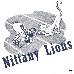 Vintage Nittany Lions Football Cartoon Art