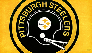 Throwback Pittsburgh Steelers Helmet Art