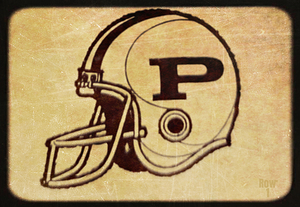 Vintage Purdue Boilermakers Throwback Helmet Art 
