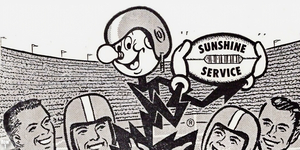 vintage reddy kilowatt football art row one brand