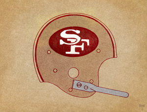 Vintage San Francisco 49ers Football Helmet Wall Art
