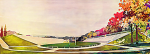 Vintage Thirties Sanford Stadium Art
