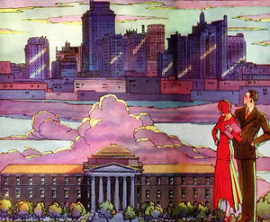 Vintage SMU Campus and Downtown Dallas