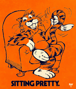 Sitting Pretty Vintage Tiger Art