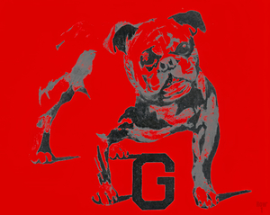 Vintage Twenties Georgia Bulldog Art 