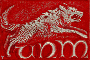 Vintage University of New Mexico Lobo Art