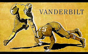 Vintage Vanderbilt Football Art 