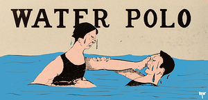 vintage water polo art 