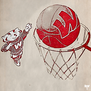 Vintage Wisconsin Badgers Basketball Art Remix
