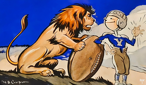 Vintage Columbia and Yale Football Cartoon Art