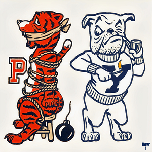 vintage yale princeton cartoon art 