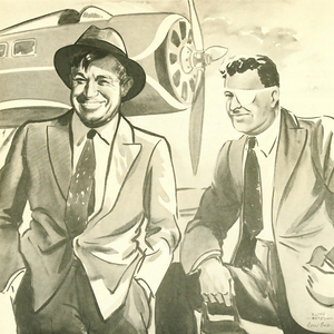 Will Rogers and Wiley Post Art