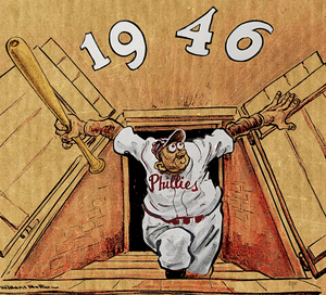 Willard Mullin 1946 Philadelphia Phillies Cartoon Art