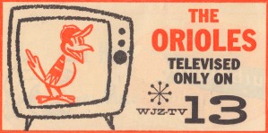 wjz tv baltimore maryland channel 13 television ad orioles baseball retro media ads