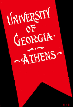 vintage university of georgia ribbon art