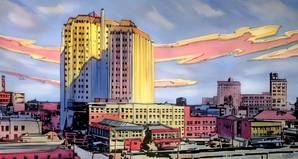 1930s Dallas Cityscape Art