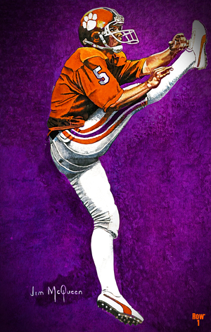 Dale Hatcher Clemson Football Punter Art