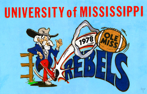 1978 Ole Miss Rebels Football Art 
