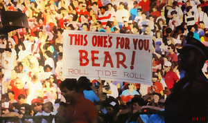 1986 Alabama Football Crowd Art