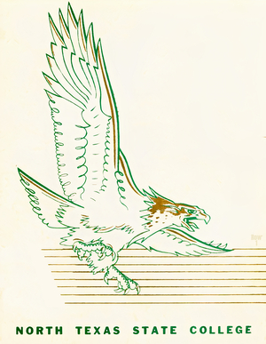 Vintage North Texas State Eagles Art