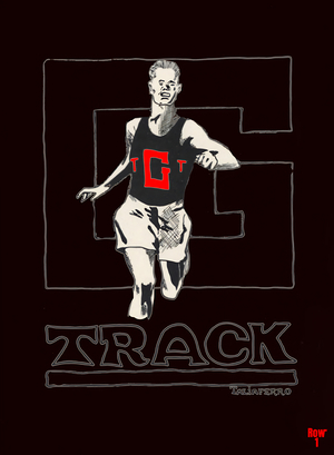 Early 1900s Georgia Bulldog Track Art