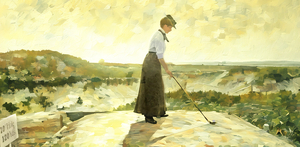 Early 1900s Maidstone Club Golf Art East Hampton