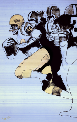 1969 Mickey Cureton UCLA Bruins Football Art