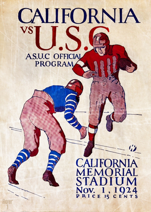 1924 USC vs. Cal Football Program Art