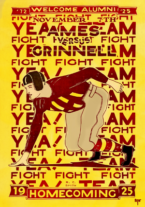 1925 Iowa State Football Program Art