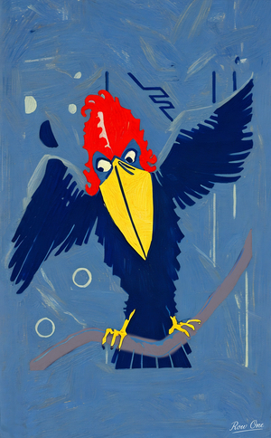 1930s Kansas Jayhawk Art Remix